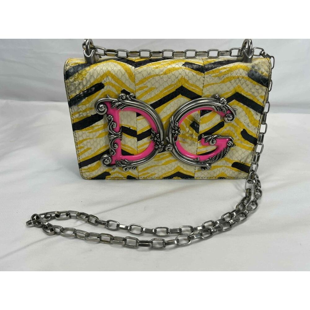 Dolce and Gabbana DG Girls Python Handbag Multicolor Shoulder Bag SPB-JB 365576